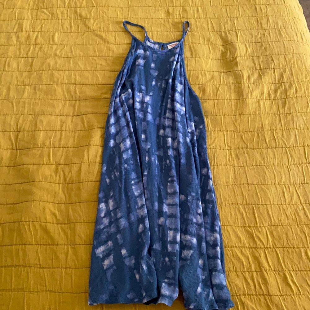 Indigo tie dye dress